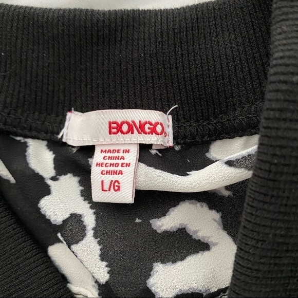 Bongo Zebra Animal Print Moto Biker Bomber Vintage Lightweight Jacket Size L - Picture 12 of 14